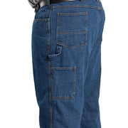 Berne Men's Heartland Flannel-Lined Denim Jeans, Stone Wash Dark, Relaxed Fit, Utility Pockets, 30W x 30L, P2213SWD