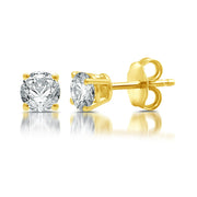 Brilliance Fine Jewelry ESA1030H-KYWM 1/2 Carat Round Diamond 10 Kt, Yellow Gold