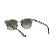 Ray-Ban Unisex Square Sunglasses, Transparent Grey Frame, Grey Gradient Lenses with 100% UV Protection, 51 mm