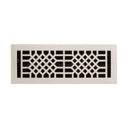 Antique Style Brass Floor/Wall Register - Brushed Nickel - 4