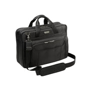 Targus Corporate Traveler Laptop Briefcase, 14 Inch, Black Ballistic Nylon, Checkpoint Friendly, Lockable Zipper Pulls, CUCT02UA14S