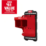 Milwaukee 48-22-8327 PACKOUT Tool Station with Compact Wall Plate Set (2-Piece) - Black Slatwall Accessories