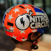 Nitro Circus HNC-HMT-1442 Children's Multi-Sport Helmet, Lightweight Durable Design, Blue and Silver, Adjustable Fit