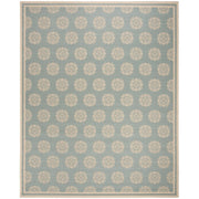 Safavieh Beach House Callahan Geometric Indoor/Outdoor Runner Rug, Cream/Aqua, 2 ft x 8 ft, Weather Resistant, Non-Shedding, Easy to Clean, BHS181L-5