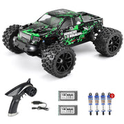 HAIBOXING 1:18 Scale 4WD Waterproof Off-Road RC Truck, 36 km/h High Speed, Green, 2 Li-Po Batteries, 18859