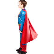Rubies 1001910 SM Superman Costume for Boys, Muscle Chest Jumpsuit with Attached Gold Belt and Full-Length Cape, Blue, Small (6/7)