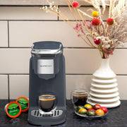 Mixpresso Single Cup Coffee Brewer, 800W Quick Brew, One Touch Function, 12oz Capacity, Dark Grey, K4DGR00