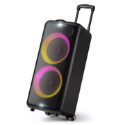Philips TAX5206 160W Bluetooth Party Speaker with 14 Hours Play, Karaoke Features, Guitar and Mic Input, Party Lights and Trolley Design with Wheels (Black)
