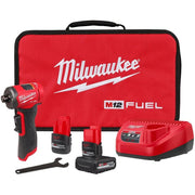 Milwaukee Electric 3485-22 M12 Fuel 1/4 INCH Right Angle DIE Grinder 2 Battery