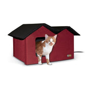 CENTRAL Garden & Pet 3974 K&H Pet Products 3974 Extra Wide Outdoor Heated Kitty House - Red