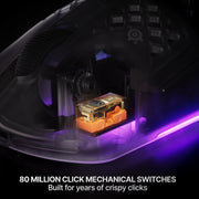 SteelSeries Aerox 3 Wireless Gen 2 Gaming Mouse, Ultra-Light 68g, 26K DPI Optical Sensor, IP54 Water Resistant, Quantum 4K Wireless, RGB Lighting, Shadow, 62717
