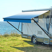 Kohree 16 ft RV Awning Fabric Replacement, 19oz Heavy Duty Premium Vinyl, Blue Fade - Durable Fabric