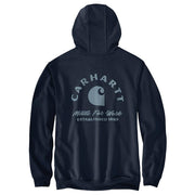 Carhartt Men's Sawyer Work Sweatshirt, Hooded Neck, Relaxed Fit, Navy, X-Large, 107300