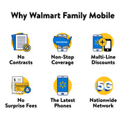 Walmart Family Mobile WFM BYOP Prepaid Cellular Service Plan with Nano SIM Card and $24.88 Airtime Included