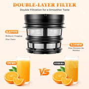 SiFENE SIF-8101 Cold Press Juicer, Masticating Juicer Machine w/4.35