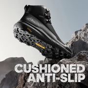 NORTIV8 Men's Mid Waterproof Hiking Boots, Lightweight Breathable, Black, Medium Width