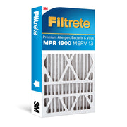 Filtrete Premium Allergen Bacteria Virus Electrostatic Pleated HVAC Air Filter, MERV 13, 1900 MPR, 20 x 25 x 6 in, UA03-6IN-2
