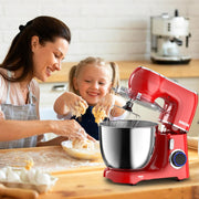 Sinrathu 6.5QT Kitchen Stand Mixer, 10-Speed Tilt-Head with Stainless Steel Bowl, Dough Hook, Beater, Whisk, Empire Red, 1530