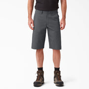 Dickies Men's Flex Cooling Utility Shorts, 13-Inch Inseam, Charcoal Gray, Size 36, SR602CH