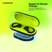 Monster 2MNTW0395B0L2 DNA Fit 2.0 Wireless Bluetooth Earbuds - Noise Cancelling Earbuds with Wireless Charging Case, Built-in Microphone, ANC & Water Resistance
