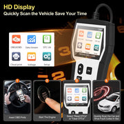 Tidymend C800 OBD2 Scanner Diagnostic Tool for Cars and Trucks, Cloud Printed, Silver