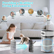 AIRFIRE Air Purifiers for Bedroom 315 Sq.ft, HEPA Air Purifiers for Pets, Pollen, Wildfire, AP202, White, 2 Pcs/ Case