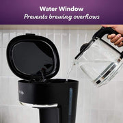 Mr. Coffee 12-Cup Switch Electric Drip Coffee Maker, Black, 60 oz Capacity, Dishwasher-Safe Parts, 91863923