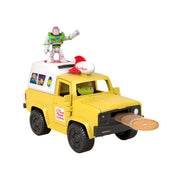 Imaginext Toy Story Pizza Planet Truck with Buzz Lightyear and Alien Action Figures, Interactive Pizza Launcher, Red and Yellow