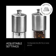 Cole And Mason Tap Stainless Steel Salt & Pepper Shaker Gift Set - SILVER ONE SIZE