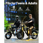 Qlife Blaze16Peak1200W Blaze 16 Electric Bike, Peak 1200W Brushless Motor, 55 Miles Range, 25 Mph Top Speed, Full Dual Suspension, 16 x 4.0-Inch Fat Tires, Disc Brakes, Black and Red