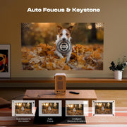 Caydo Mini Projector with 5G/2.4G WiFi, Bluetooth 5.0, 4K Support, Exclusive Drawing App, Portable Movie Projector, Orange, P-004W