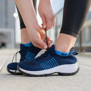 Comfort Wear Orthowear Shoes for Women, Red Walking Shoes w/Posture Correction, Size: 9.5