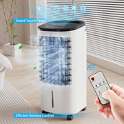 Fenbeli 3-in-1 Evaporative Portable Air Cooler with 4L Water Tank, Remote Control, 3 Fan Speeds, White, BL-206DL