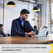 Jabra Evolve2 True Wireless Earbuds, Active Noise Cancellation, MultiSensor Voice Technology, USB-C, Black, 20797-989-899