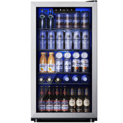 Simzlife ZX-BR-110-S Beverage Refrigerator Cooler, 130 Can Capacity, 3.2 Cu Ft, Silver