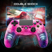 CHENGDAOPS415XYZ  Wireless Controller for P4/Slim/Pro/PC, 6-Axis Sensor, Dual Vibration, - Pink Universe