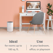 Bionaire True HEPA 360 Air Purifier, 4-Stage Filtration, 116 CFM, Energy Star Certified, White, Medium Room up to 180 sq ft, 88263713