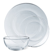 Mainstays 55800 12-Pieces Round Clear Glass Dinnerware Set