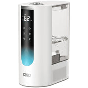 DREO 6L Humidifier for Large Room, Warm and Cool Mist, 60H Runtime, Fast Heating, Precise Humidity Control, Top-Fill Design, Quiet Operation, White