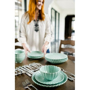 The Pioneer Woman PW1519460200013 Colette 12-Piece Stoneware Dinnerware Set, Green