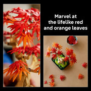 LEGO Botanicals Japanese Red Maple Bonsai Tree Building Kit, 474 Pieces, Red and Amber Leaves, Buildable Pot, Home and Office Decor, 10348