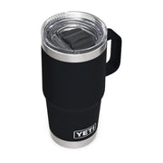 Yeti Rambler 20 oz Travel Mug, Stainless Steel, Vacuum Insulated, Leak-Resistant Stronghold Lid, Black, 21071502280