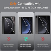 JETech Case for Samsung Galaxy Tab S10 FE and S9 FE 10.9-Inch, Slim Folio Stand Protective Tablet Cover with S Pen Holder, Multi-Angle Viewing, Navy Blue