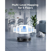 Enboya DL30pro Robot Vacuum and Mop Combo, Lidar Navigation with Mapping,Super Slim and 9000Pa Suction
