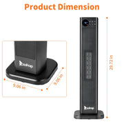 Ktaxon 1500W PTC Ceramic Tower Space Heater, 70 Oscillation, 12H Timer, 5 Modes, Remote Control, Black