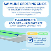 Swimline 25 ft. x 40 ft. Rectangle In-Ground Swimming Pool Leaf Cover-CO92540R