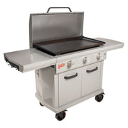 LOCO LCG3ST3C36 36 in. Cooking Space, Close Cart 3-Burner Propane Grill/Griddle in Beige/Bisque
