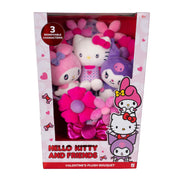 Jazwares Hello Kitty and Friends 12-Inch Plush Valentine's Bouquet, Customizable Plush Arrangement, Multicolor, Ages 6+