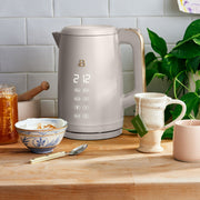 Beautiful 19455 1.7-Liter Electric Kettle 1500 W with One-Touch Activation, Porcini Taupe by Drew Barrymore