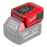 Milwaukee Electric M18 Top-Off Charger and Power Supply, Compact Design, Dual USB-C Ports, 65W Wall Charger, Red and Black